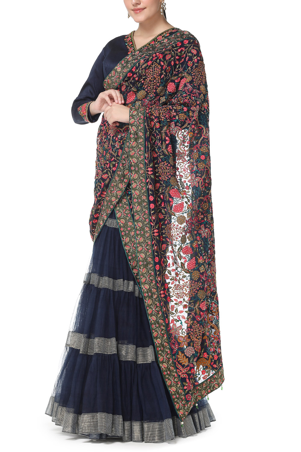 Aqua green embellished kurta set designed by Rabani & Rakha at AASHNI+CO.